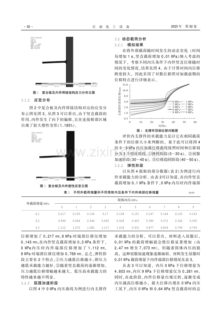 复合板压力容器内件受力有限元分析.pdf_第3页