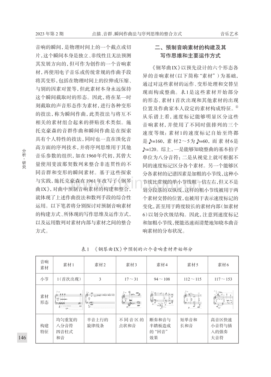 点描、音群、瞬间作曲法与序列思维的整合方式——施托克豪森《钢琴曲IX》中素材构建观念和数列组织探微.pdf_第3页