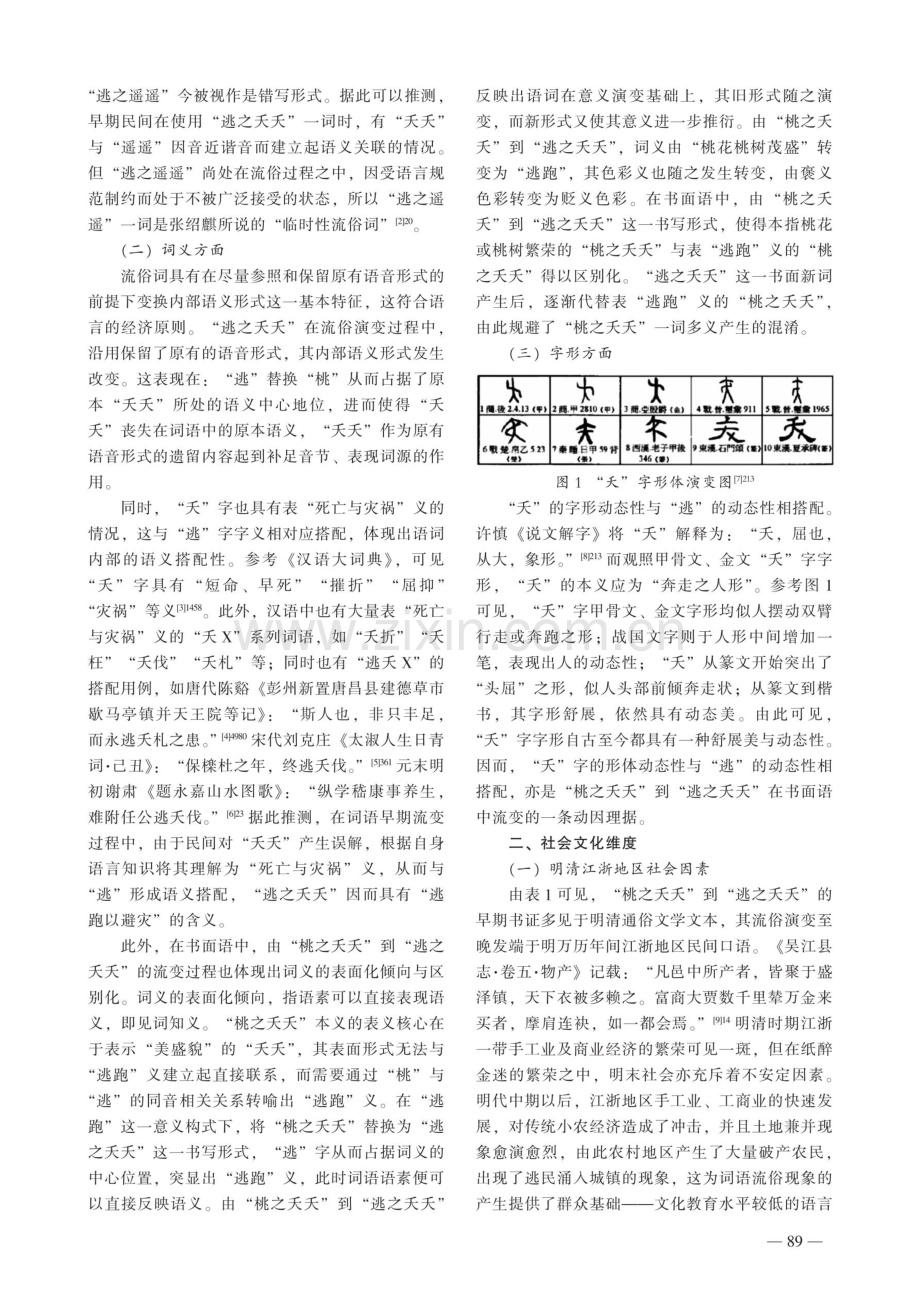 “桃之夭夭”到“逃之夭夭”流俗演变动因分析.pdf_第2页