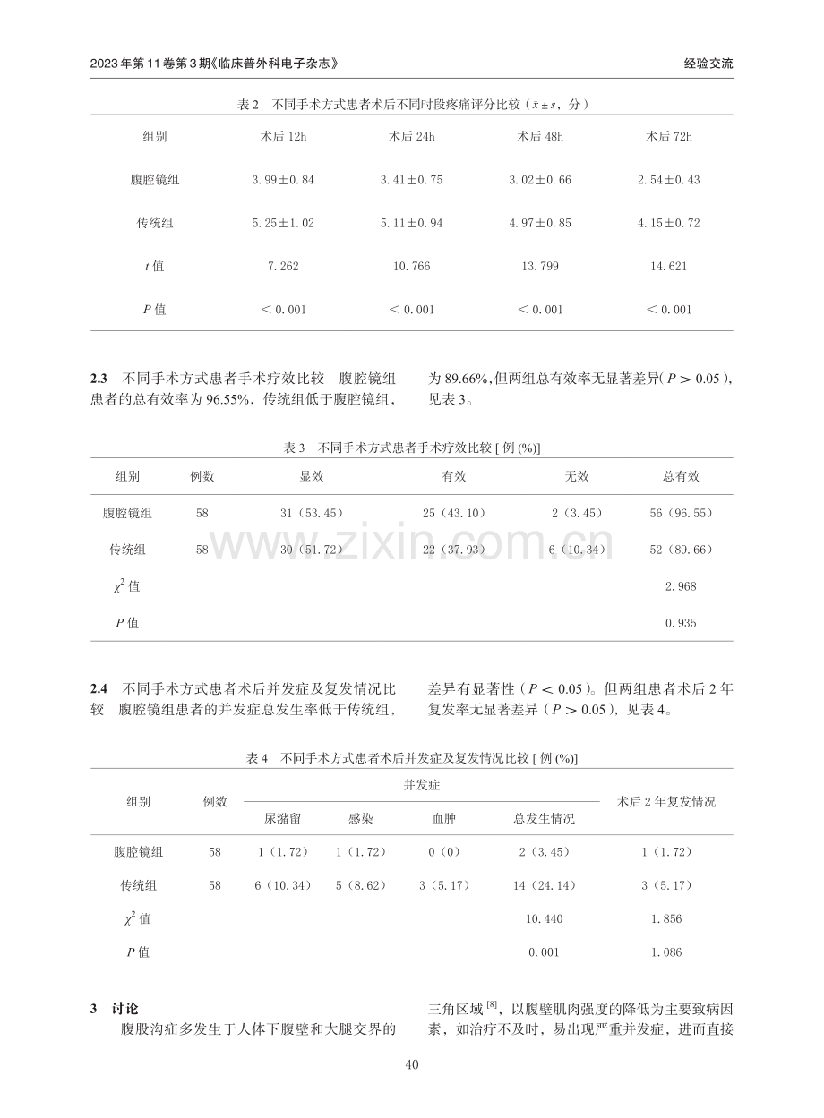 腹腔镜腹股沟疝修补术的临床疗效分析.pdf_第3页