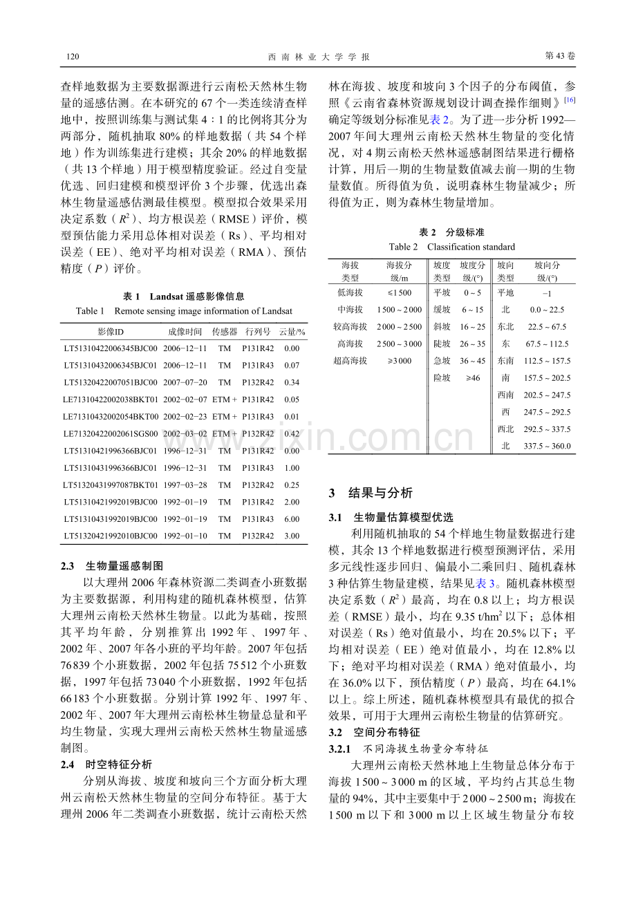 大理州云南松天然林生物量时空动态变化研究.pdf_第3页