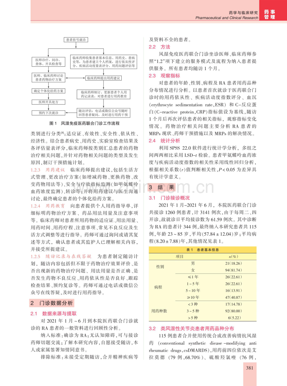 风湿免疫医药联合门诊服务模式的建立与实践.pdf_第2页