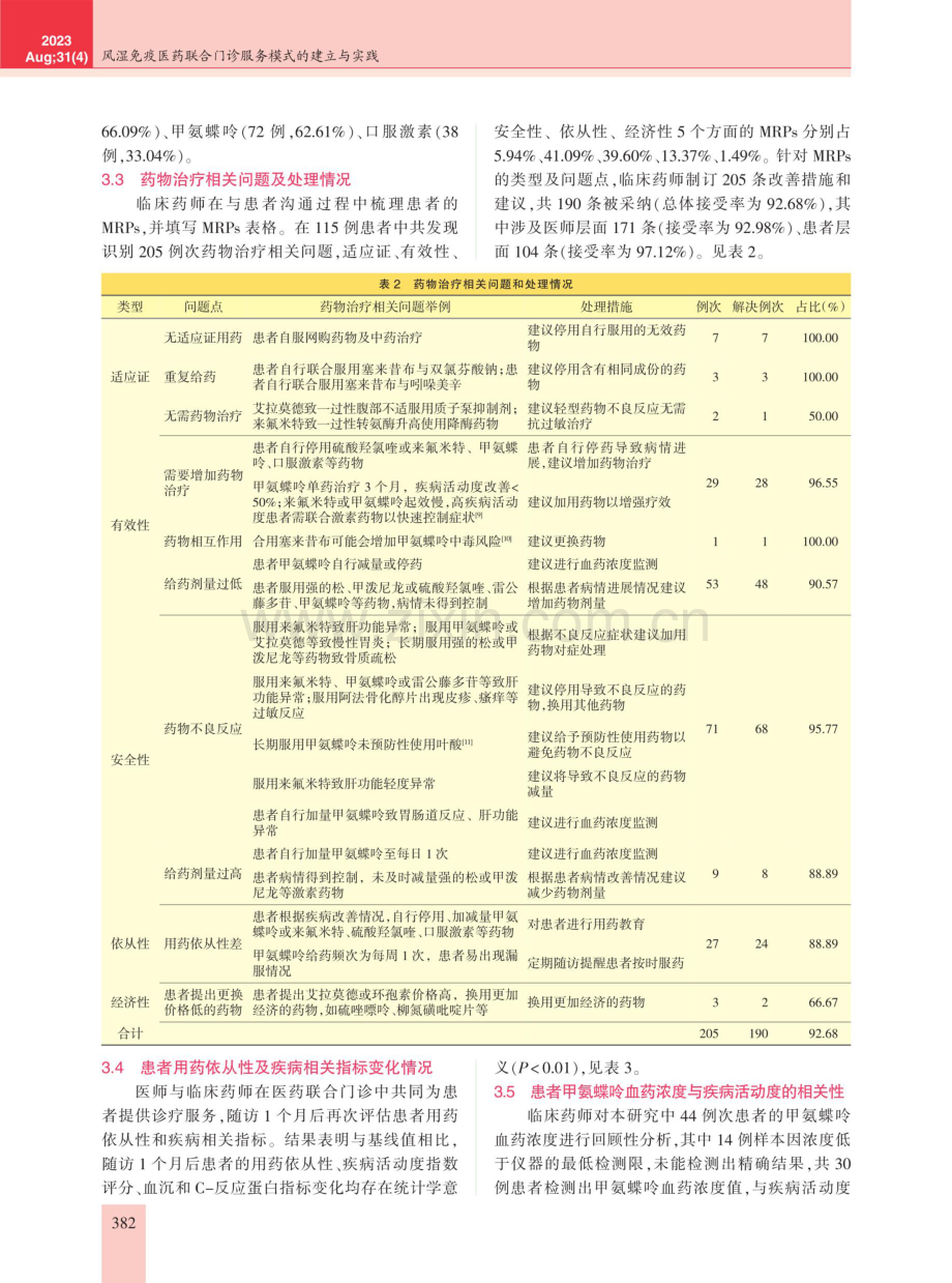 风湿免疫医药联合门诊服务模式的建立与实践.pdf_第3页