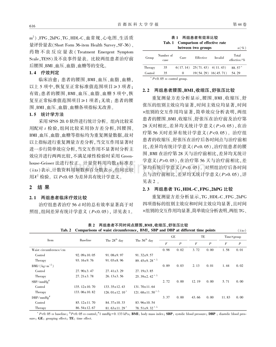 电针对新型抗精神病药物所致代谢综合征的干预效果.pdf_第3页