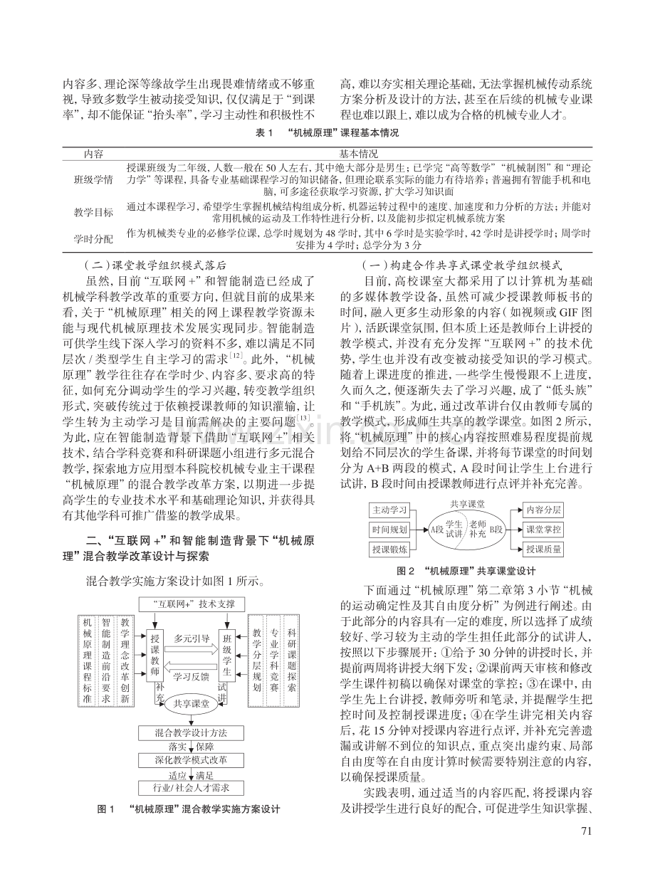 “互联网 ”和智能制造背景下“机械原理”混合教学改革研究.pdf_第2页