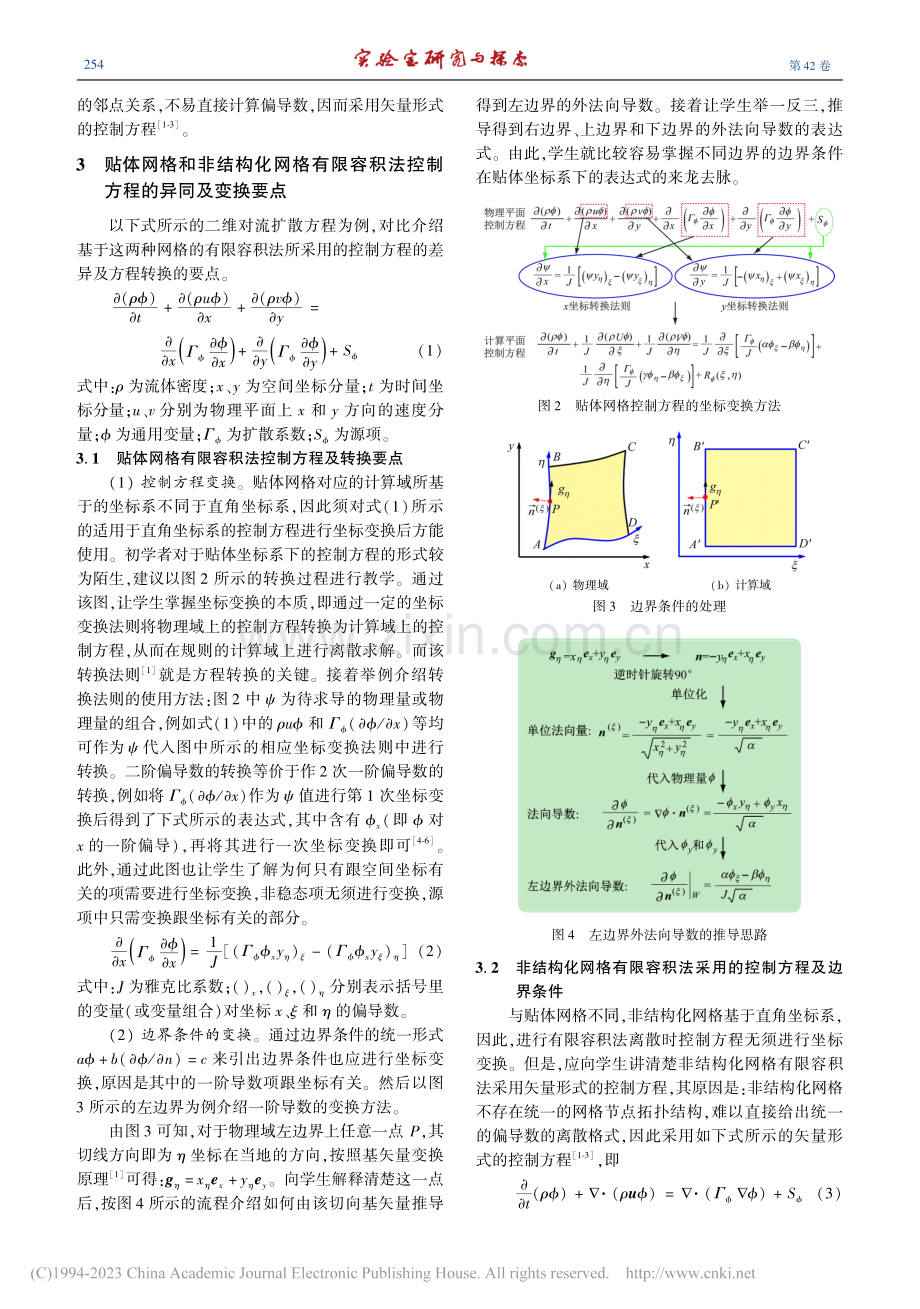 “数值传热学”中贴体网格与...网格上的有限容积法对比教学_宇波.pdf_第3页