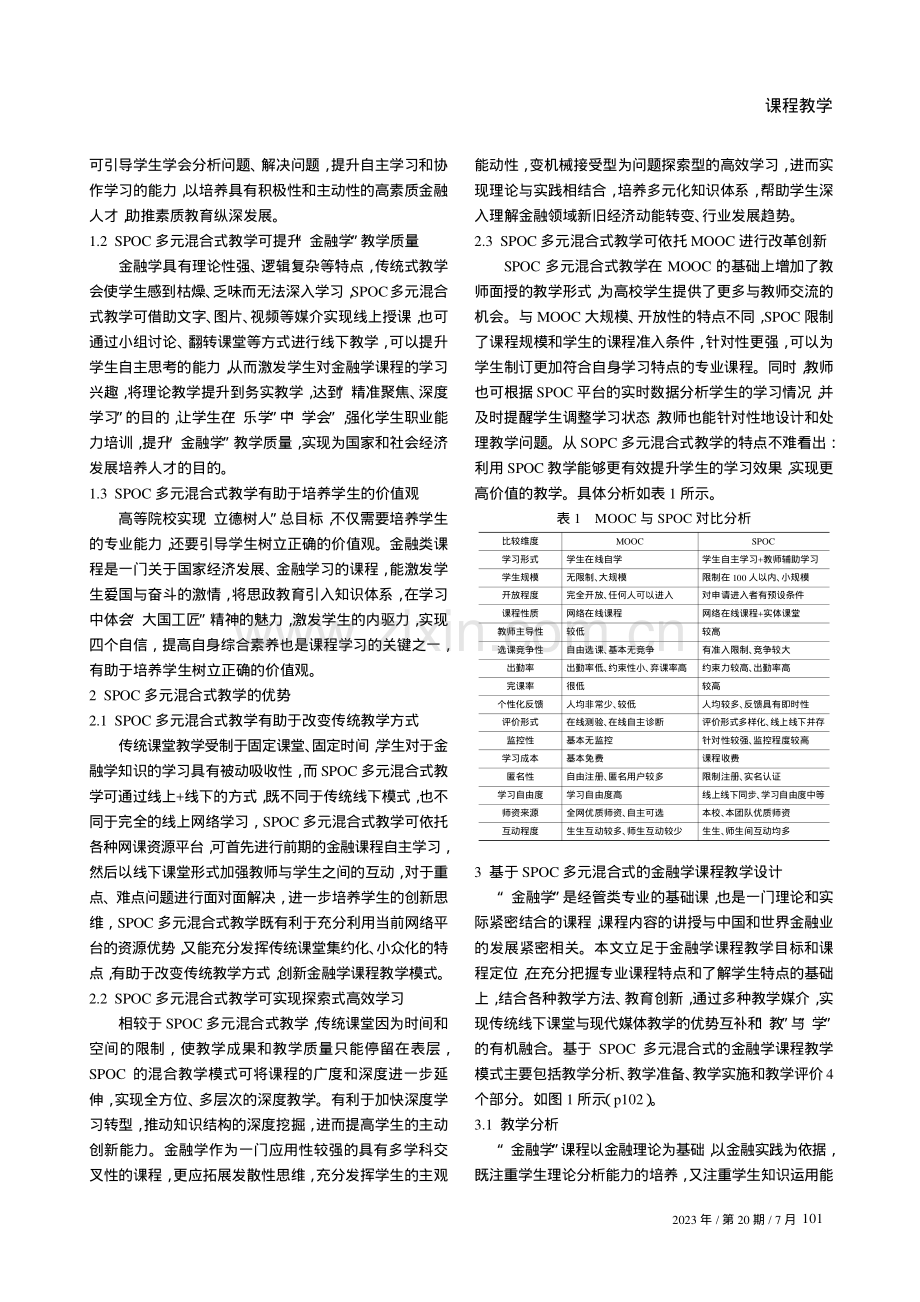 “金融学”课程SPOC多元混合式教学模式探究.pdf_第2页