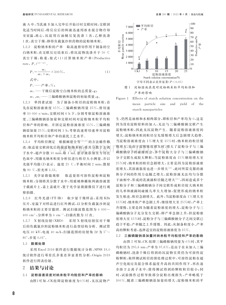 高速剪切—反相细乳液法制备负载氯沙坦淀粉纳米粒.pdf_第3页