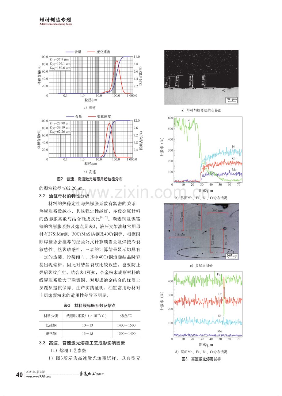 高速、普速激光熔覆液压支架油缸表面涂层质量的影响因素分析.pdf_第3页