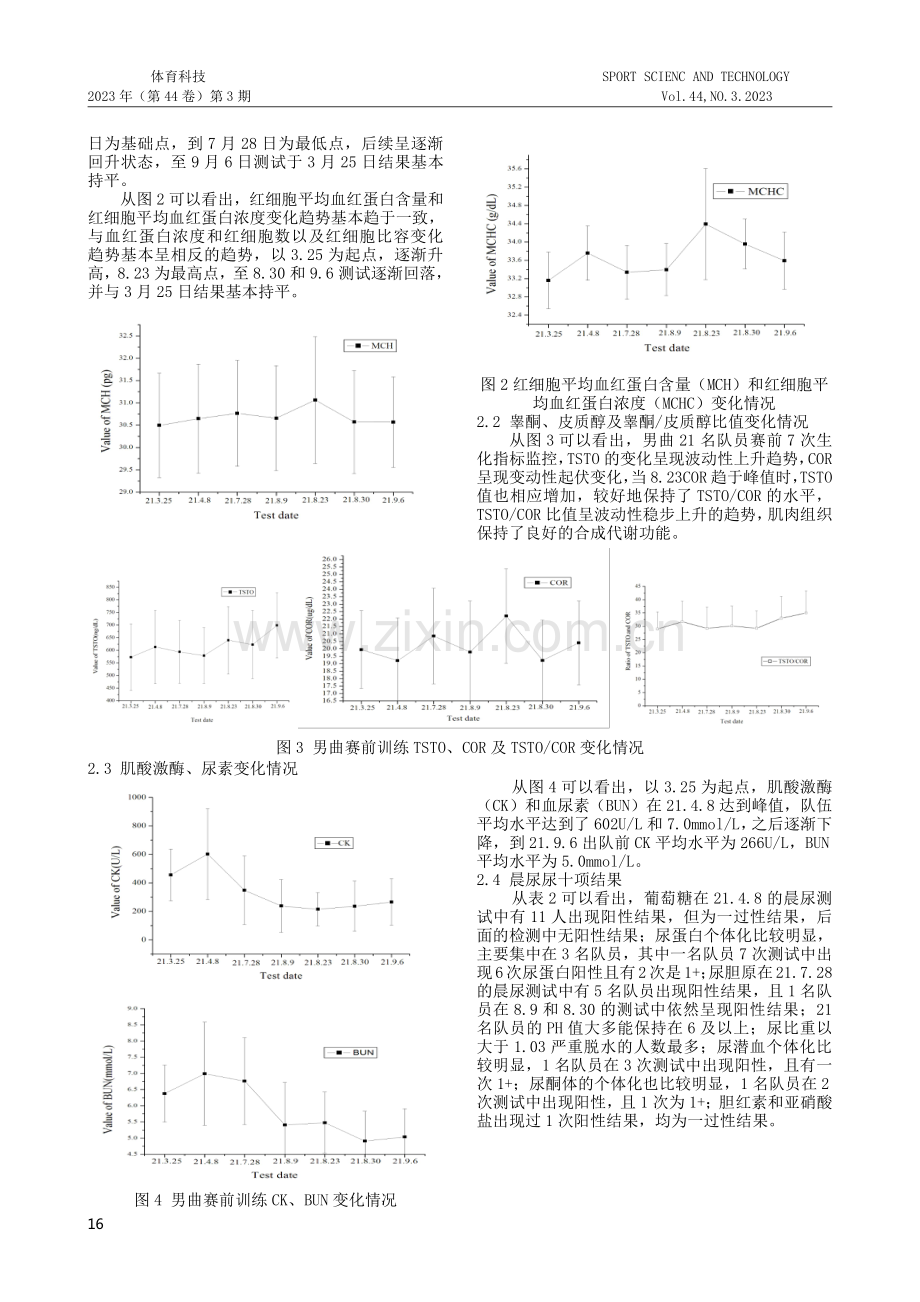 广东男曲十四运赛前身体机能状态生化指标的监控研究.pdf_第2页