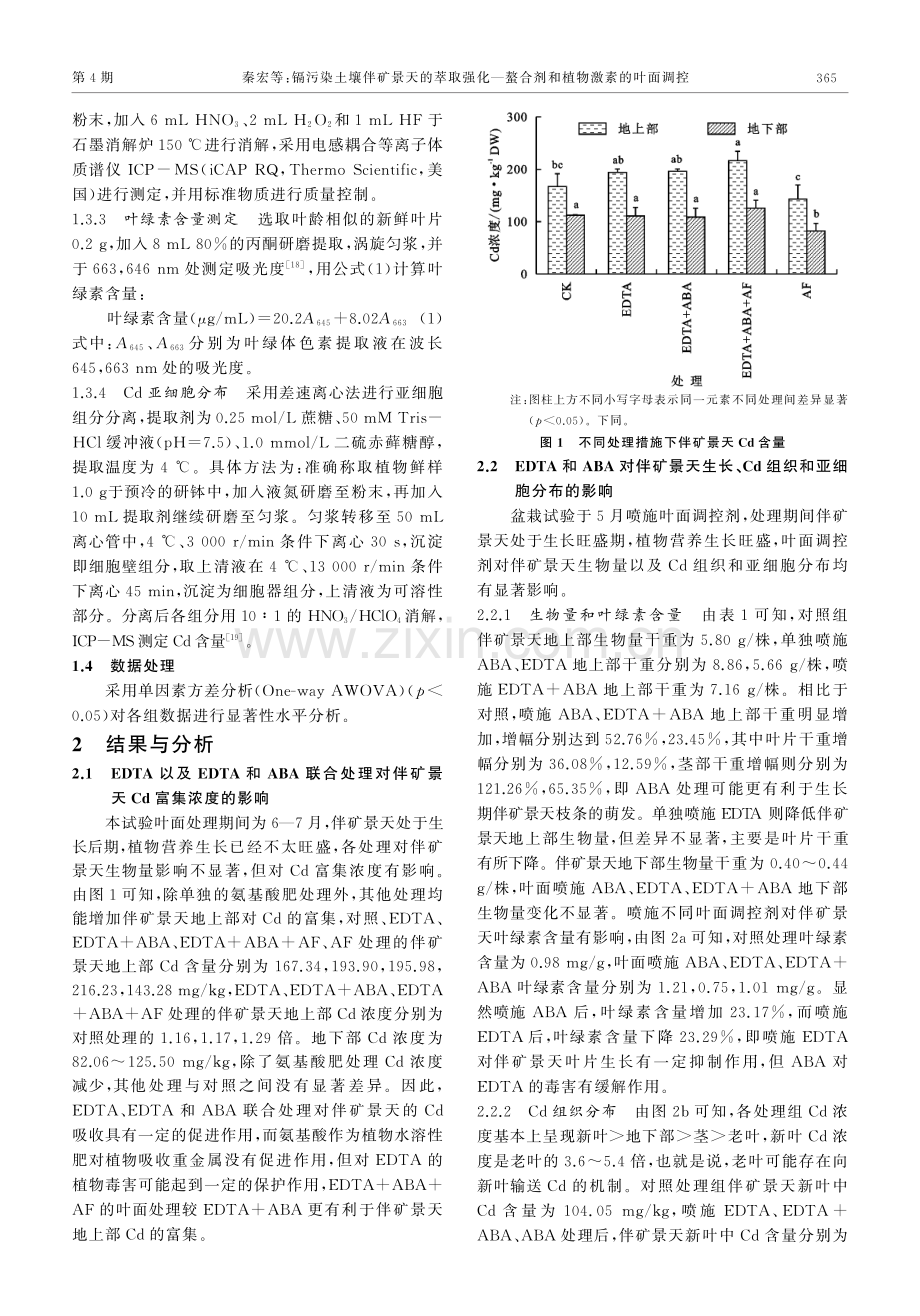 镉污染土壤伴矿景天的萃取强化-螯合剂和植物激素的叶面调控.pdf_第3页