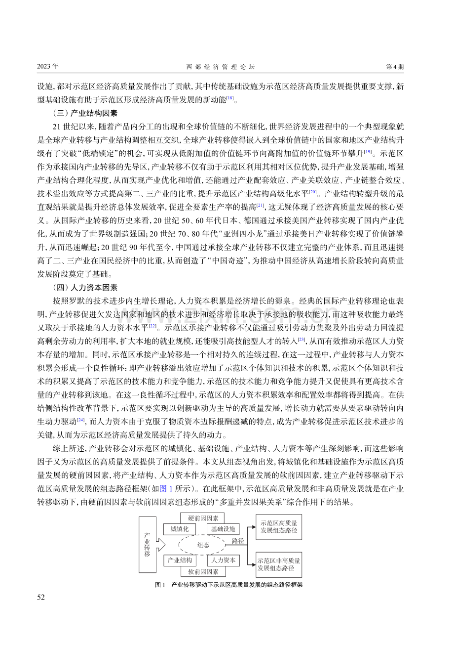 国家级承接产业转移示范区高质量发展的组态路径研究——基于模糊集定性比较分析.pdf_第3页