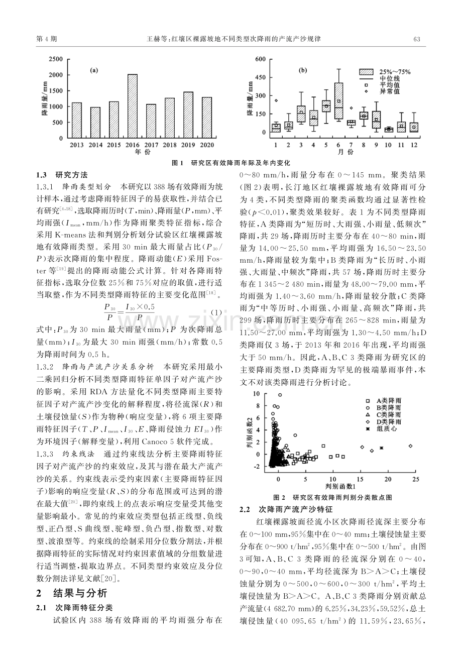 红壤区裸露坡地不同类型次降雨的产流产沙规律.pdf_第3页