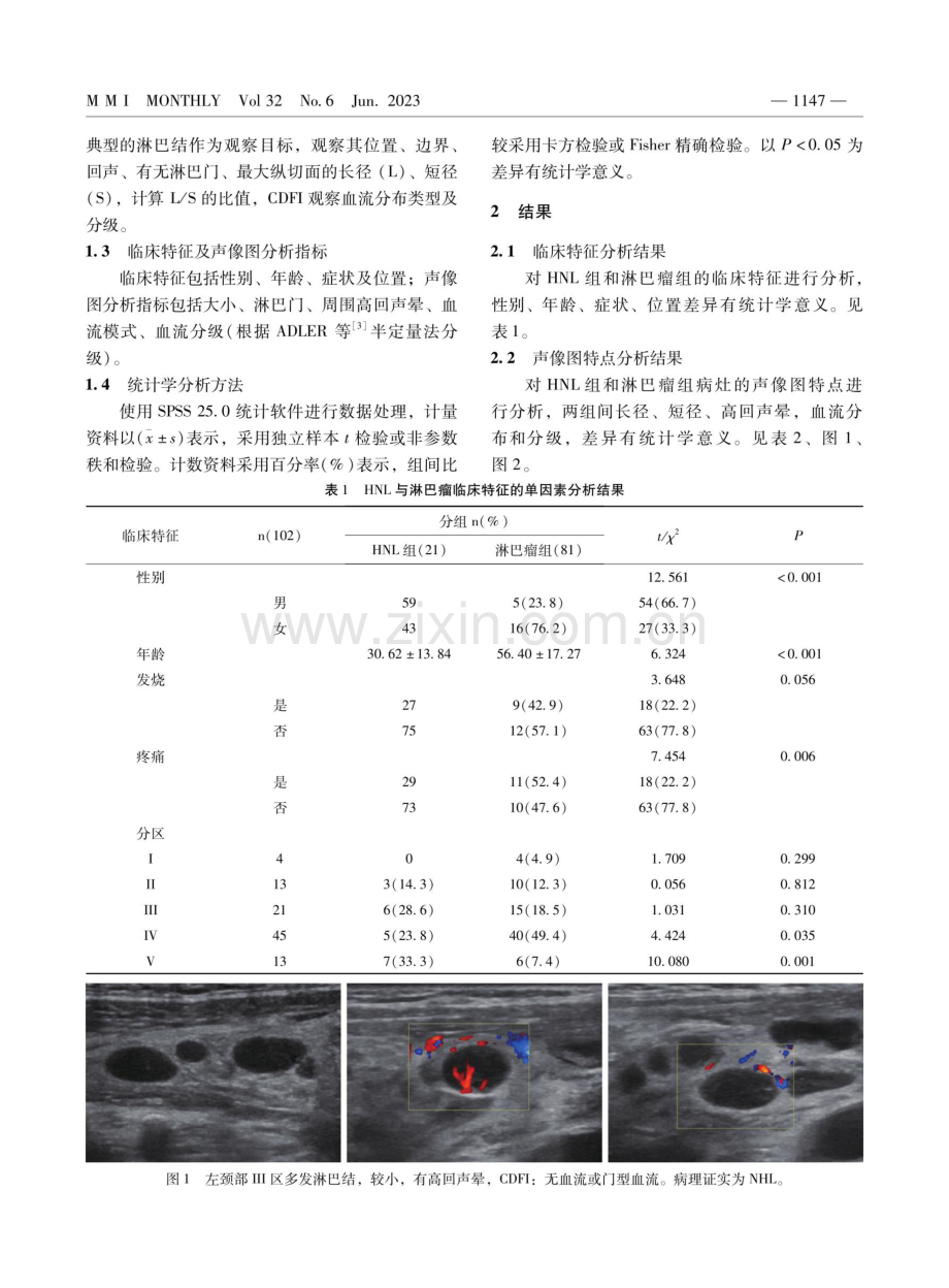 高频超声鉴别组织坏死性淋巴结炎和淋巴瘤的价值.pdf_第2页