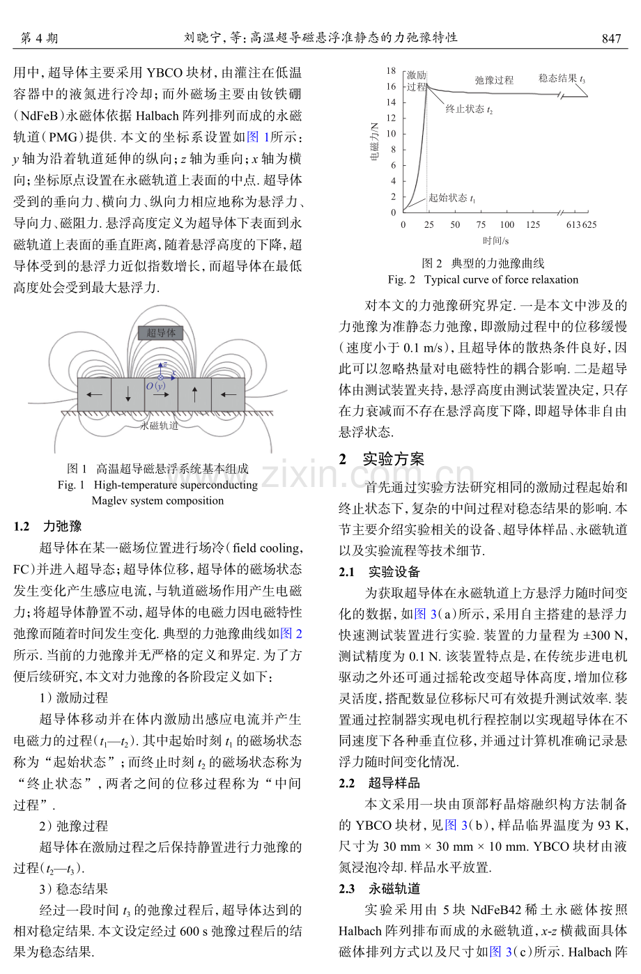 高温超导磁悬浮准静态的力弛豫特性.pdf_第3页