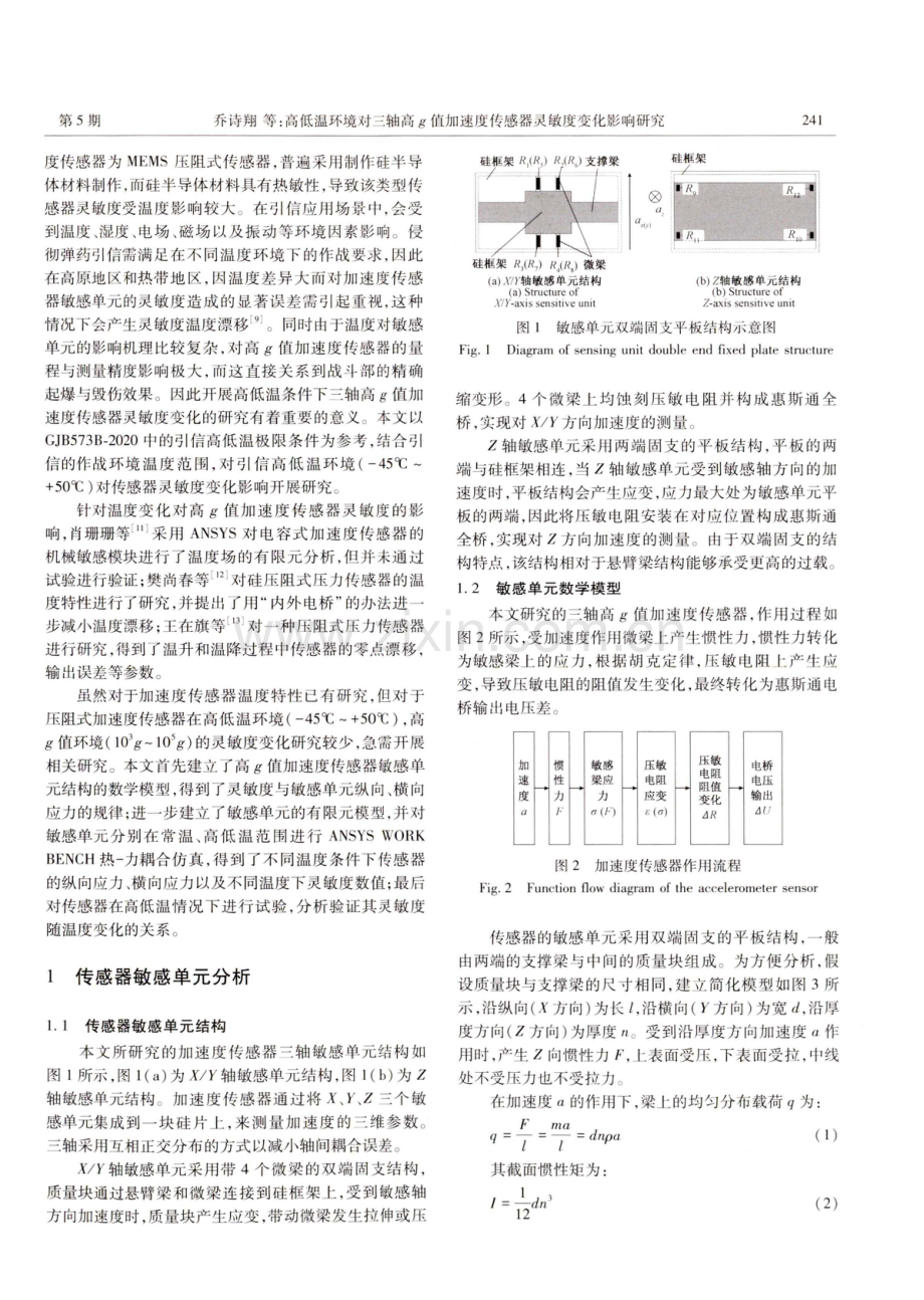 高低温环境对三轴高g值加速度传感器灵敏度变化影响研究.pdf_第2页