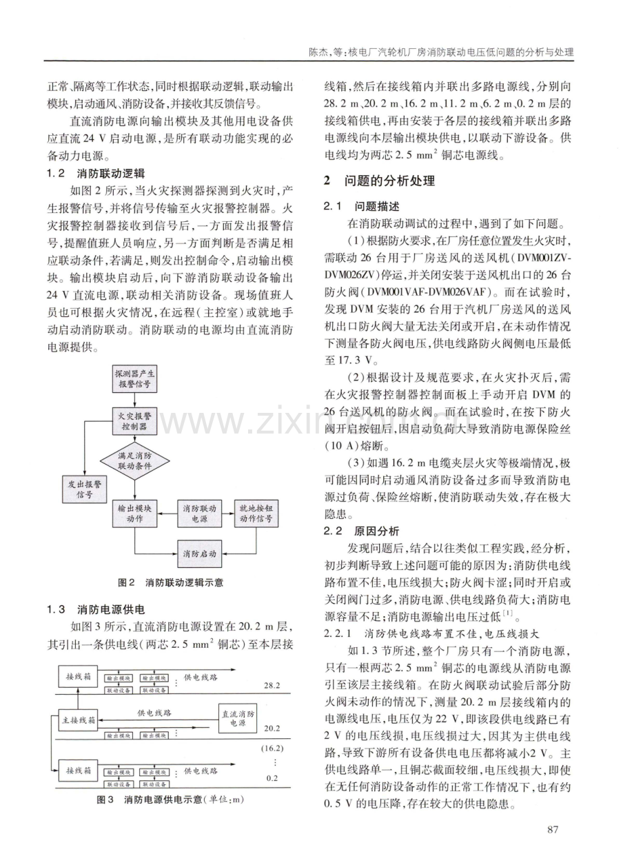 核电厂汽轮机厂房消防联动电压低问题的分析与处理 (1).pdf_第2页