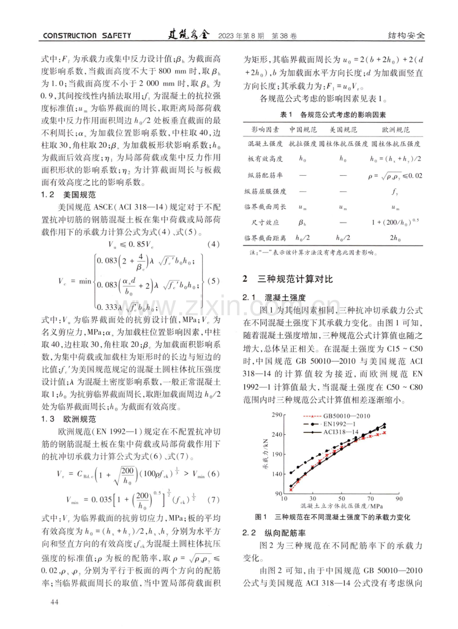 国内外钢筋混凝土平板抗冲切承载力计算公式对比分析.pdf_第2页