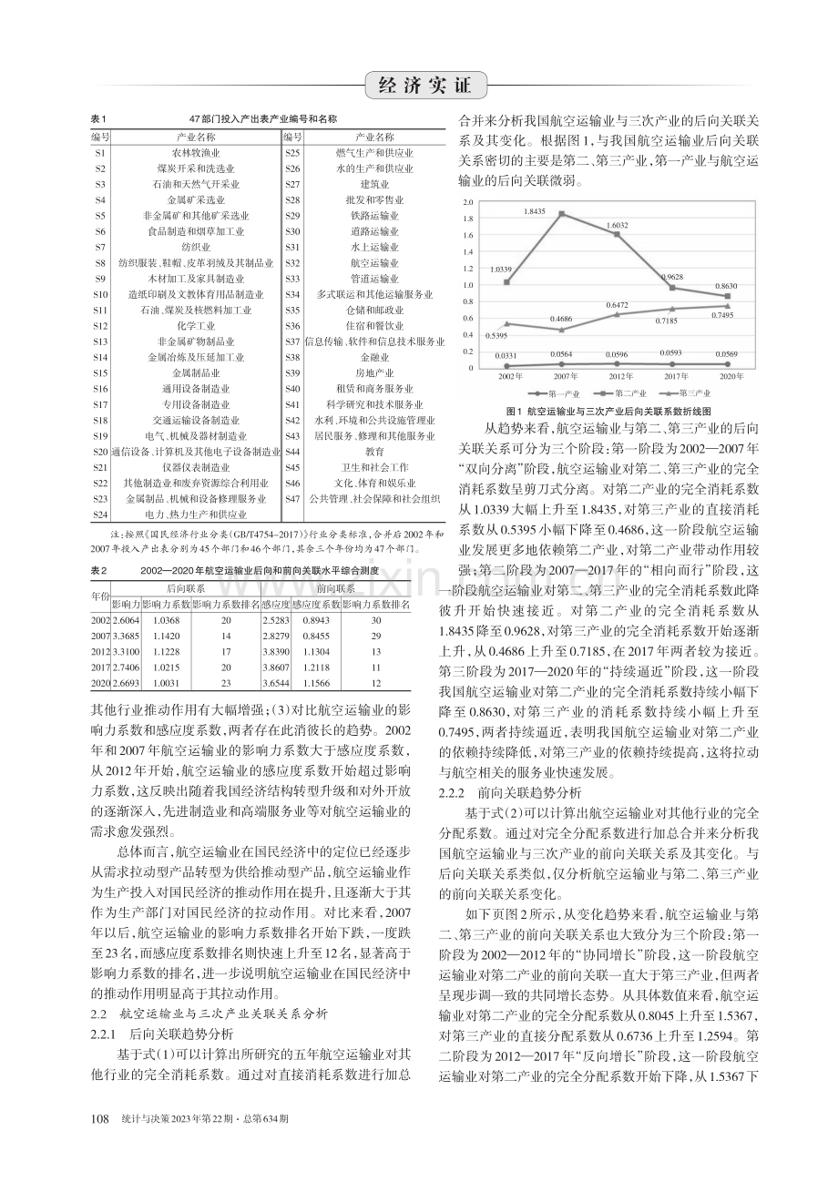 航空运输业与国民经济关联关系及结构变化——基于投入产出表的测算 (1).pdf_第3页