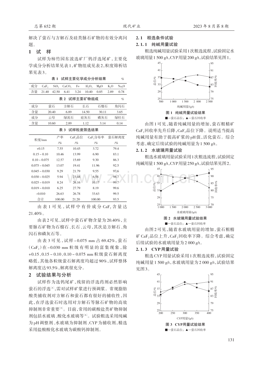 湖南柿竹园萤石矿石选矿试验研究.pdf_第2页