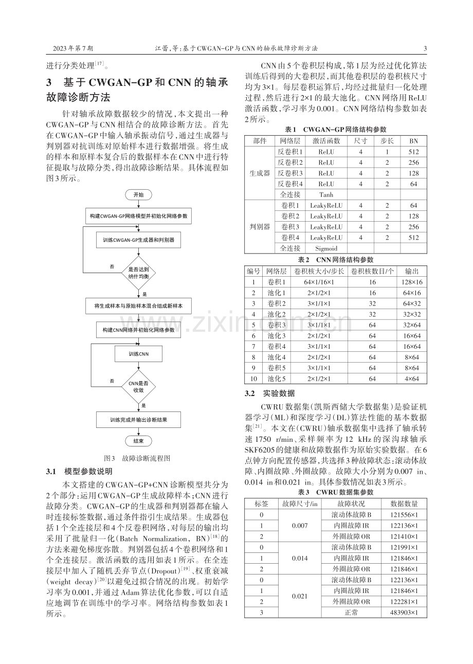 基于CWGAN-GP与CNN的轴承故障诊断方法.pdf_第3页