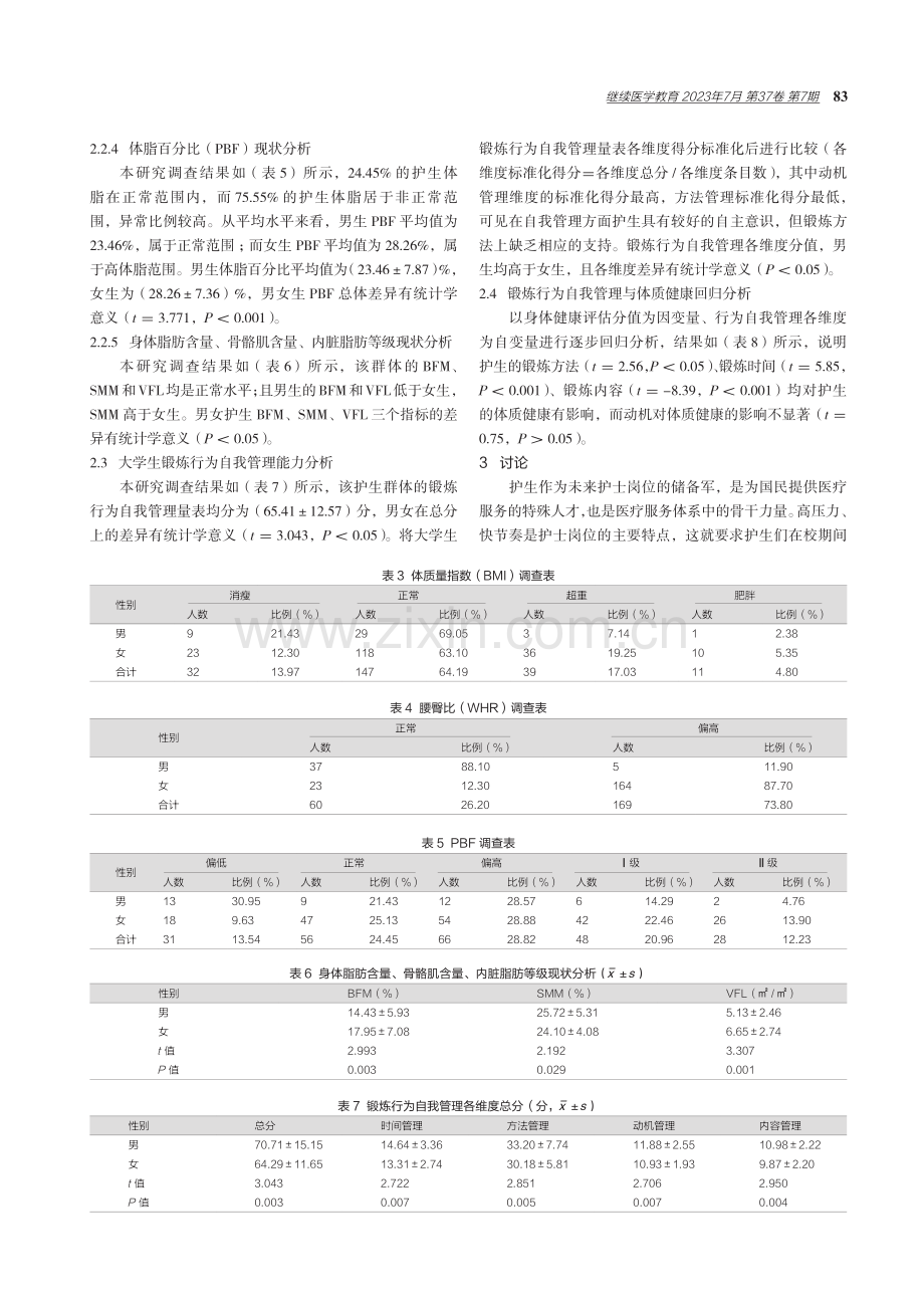 护生体质健康与自我管理水平的相关性研究.pdf_第3页