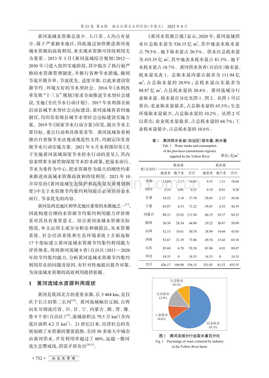 黄河流域水资源节约集约利用能力评价.pdf_第2页