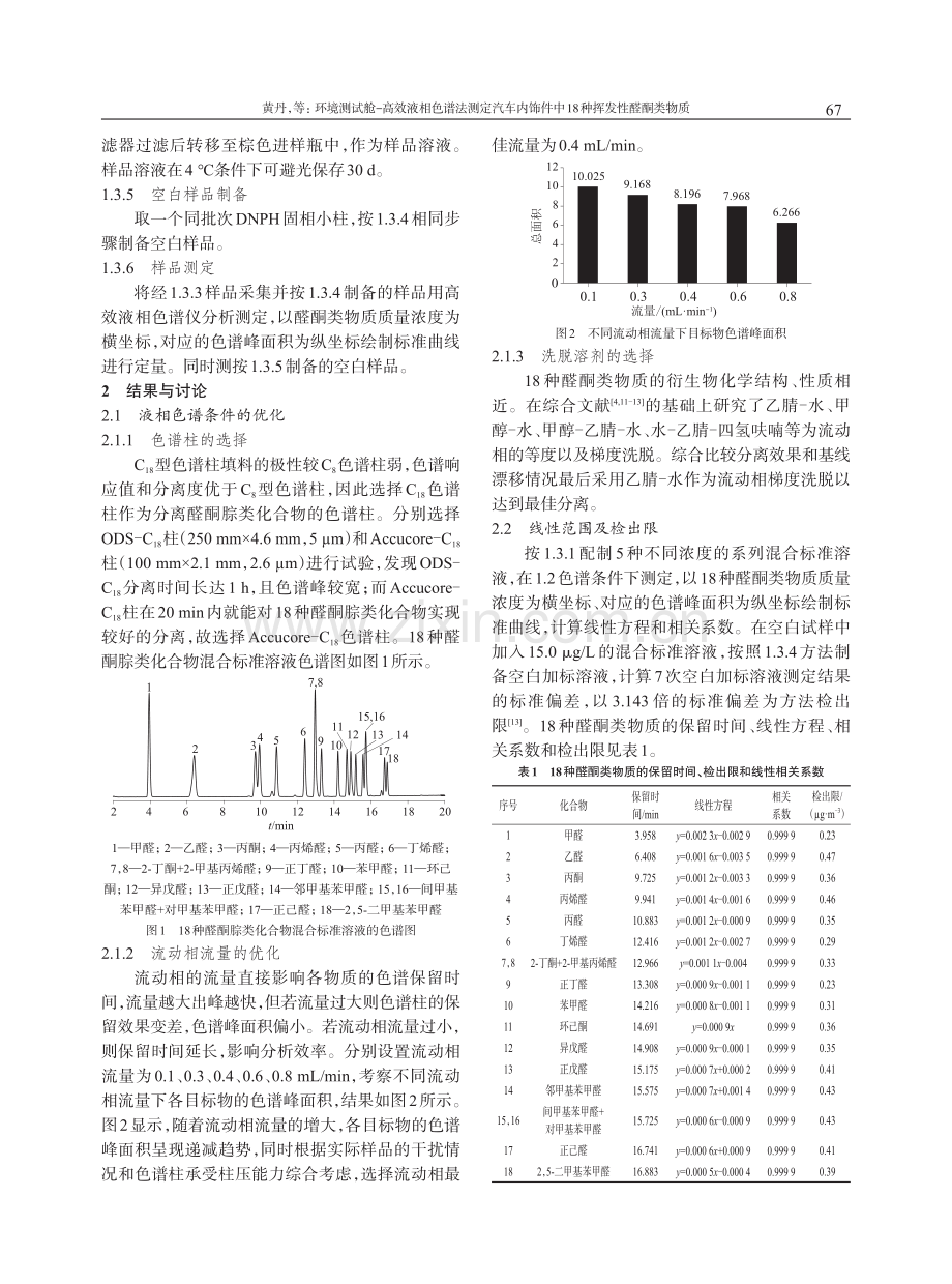 环境测试舱-高效液相色谱法测定汽车内饰件中18种挥发性醛酮类物质.pdf_第3页