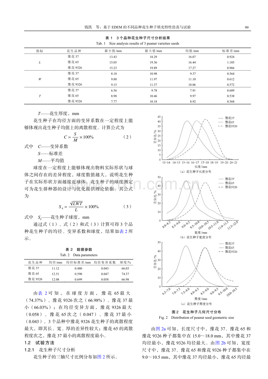 基于EDEM的不同品种花生种子填充特性仿真与试验.pdf_第3页