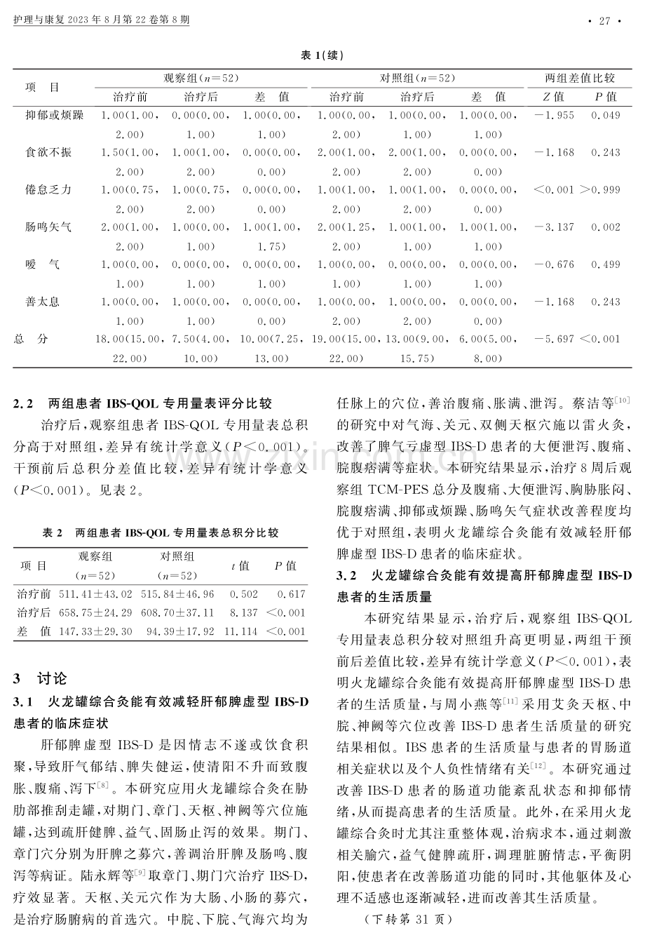 火龙罐综合灸在肝郁脾虚型腹泻型肠易激综合征患者中的应用研究.pdf_第3页