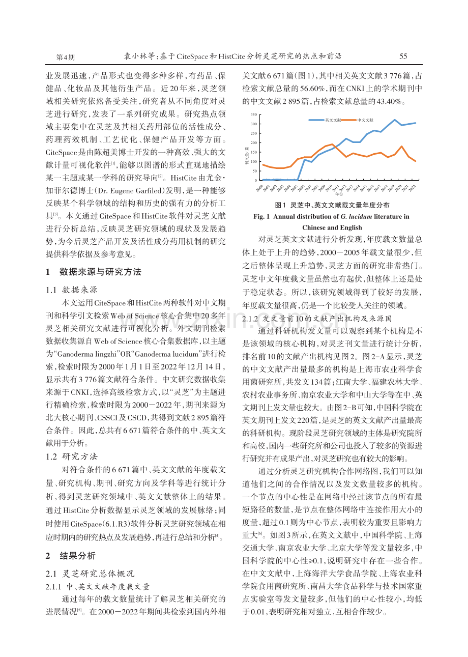 基于CiteSpace和HistCite分析灵芝研究的热点和前沿.pdf_第2页