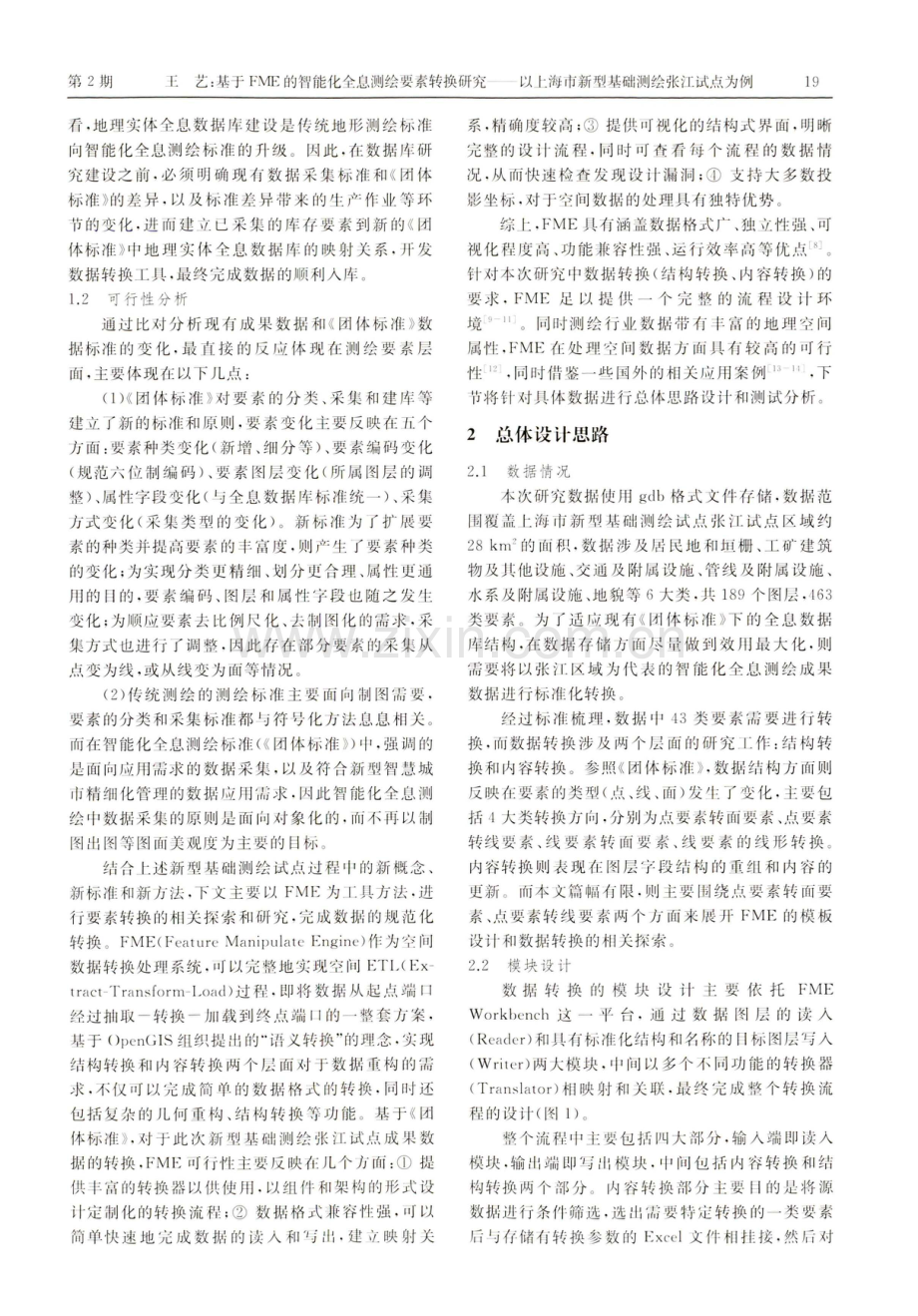 基于FME的智能化全息测绘要素转换研究——以上海市新型基础测绘张江试点为例.pdf_第2页