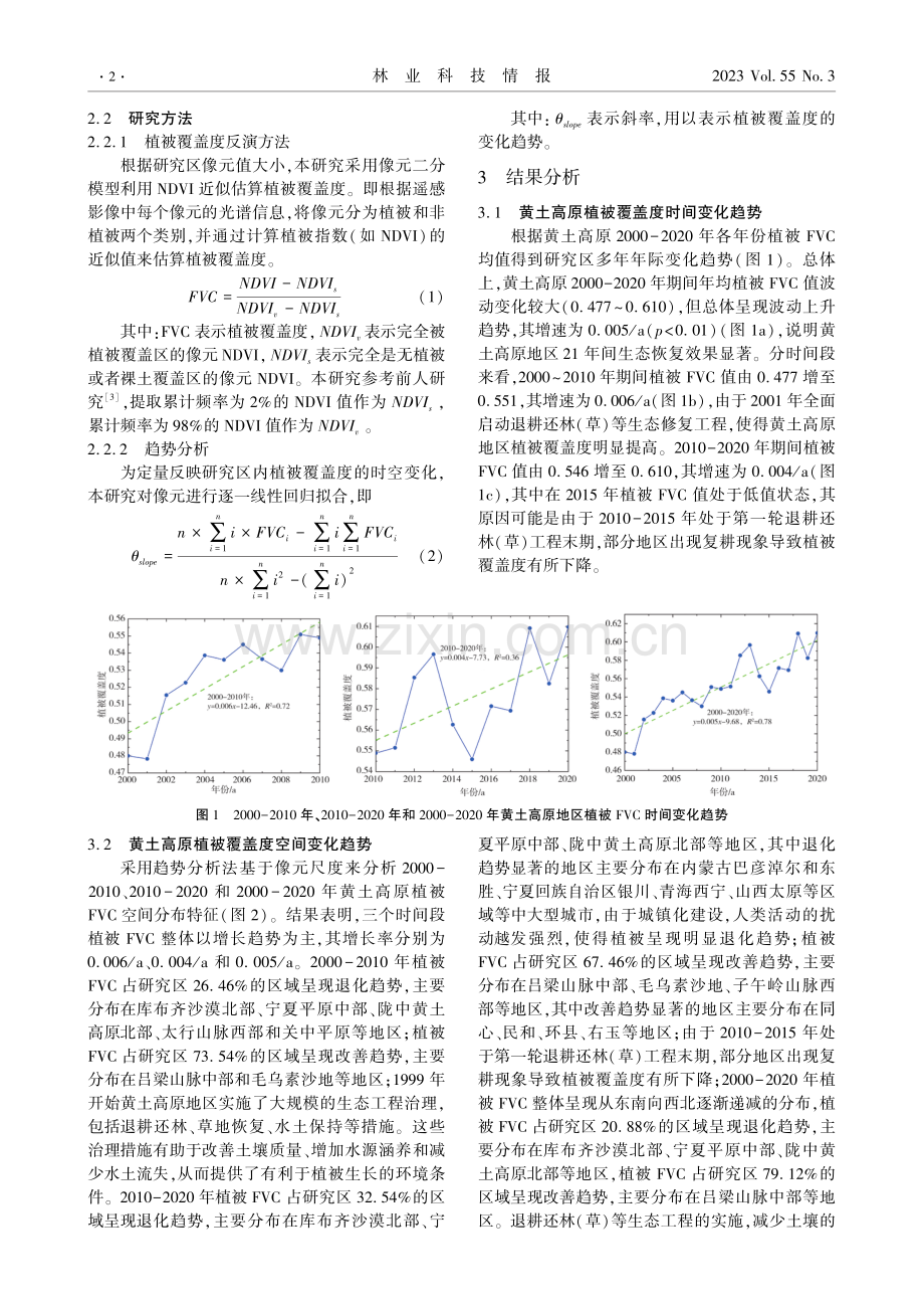 黄土高原植被覆盖度动态变化分析研究.pdf_第2页