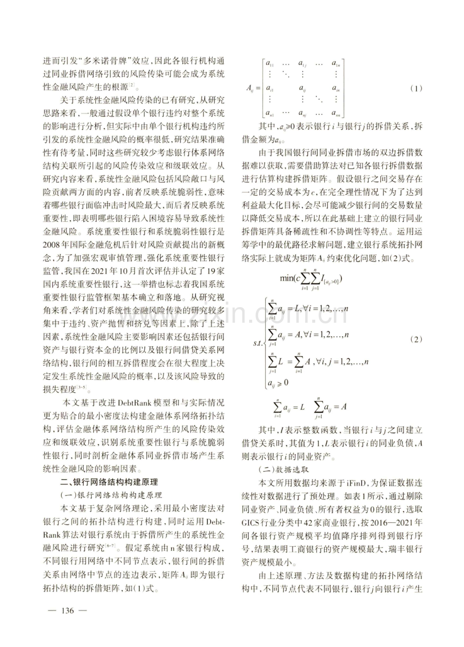 基于复杂网络的银行同业拆借系统性金融风险传染研究.pdf_第2页