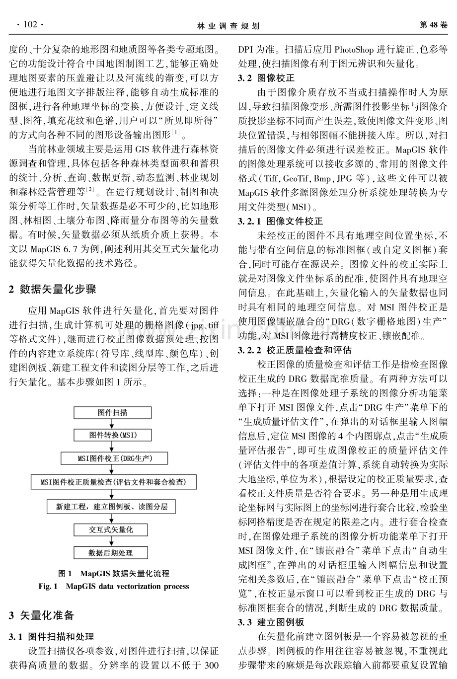 基于MapGIS的林业地理信息栅格图像数据矢量化方法.pdf_第2页