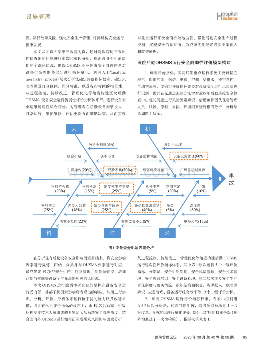 基于OHSMS的医院后勤设备运行脆弱性研究.pdf_第2页