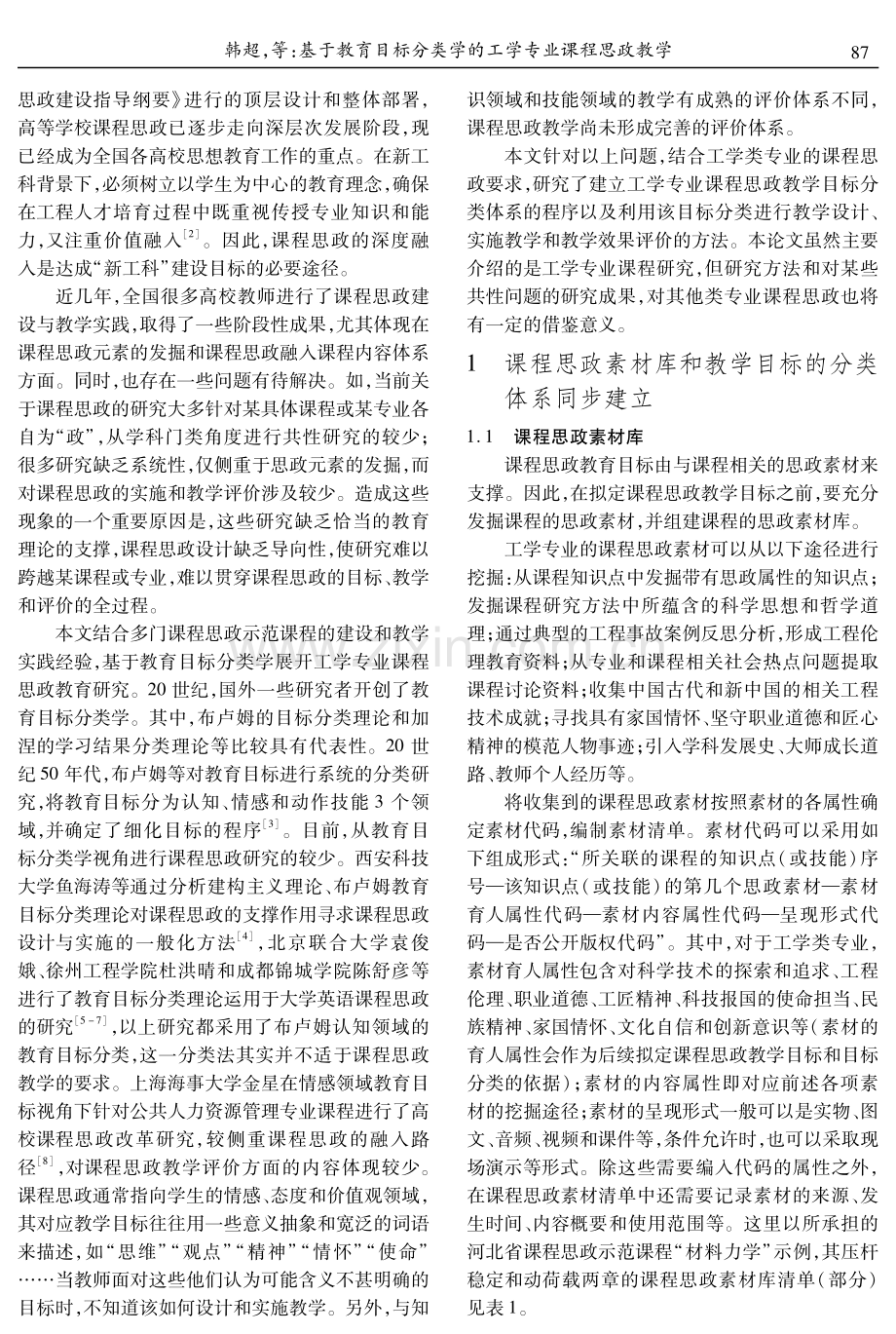 基于教育目标分类学的工学专业课程思政教学.pdf_第2页