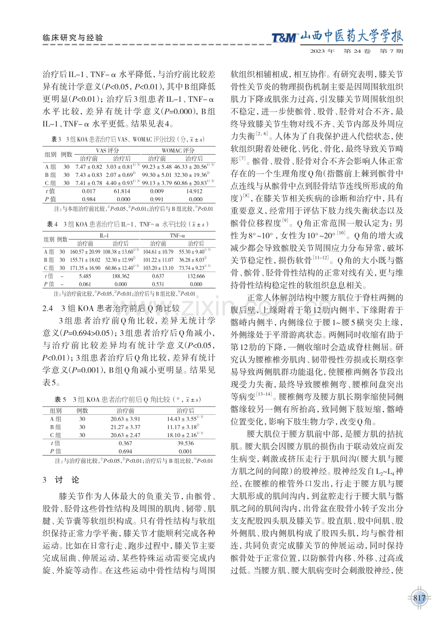 基于生物力学针刀同时松解腰膝部治疗膝关节骨性关节炎的疗效观察.pdf_第3页