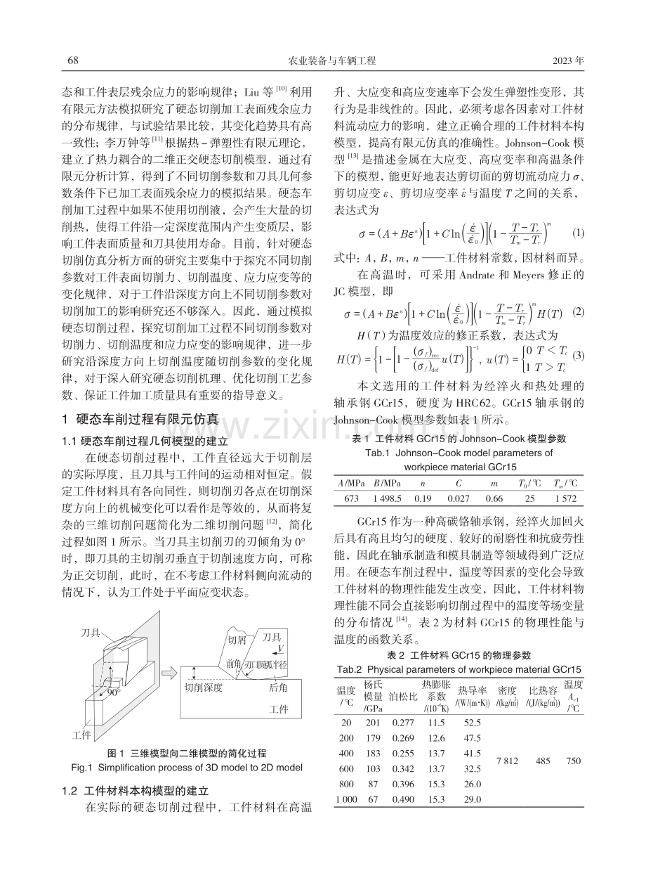 基于热力耦合的硬态车削过程有限元模拟及分析.pdf_第2页