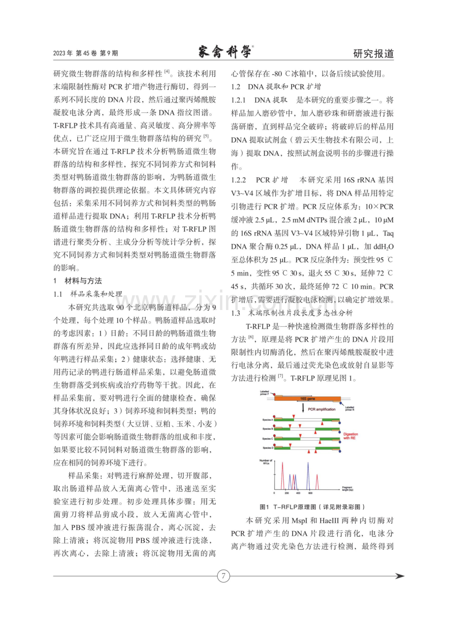 基于末端限制性片段长度多态性分析鸭肠道微生物群落结构.pdf_第2页