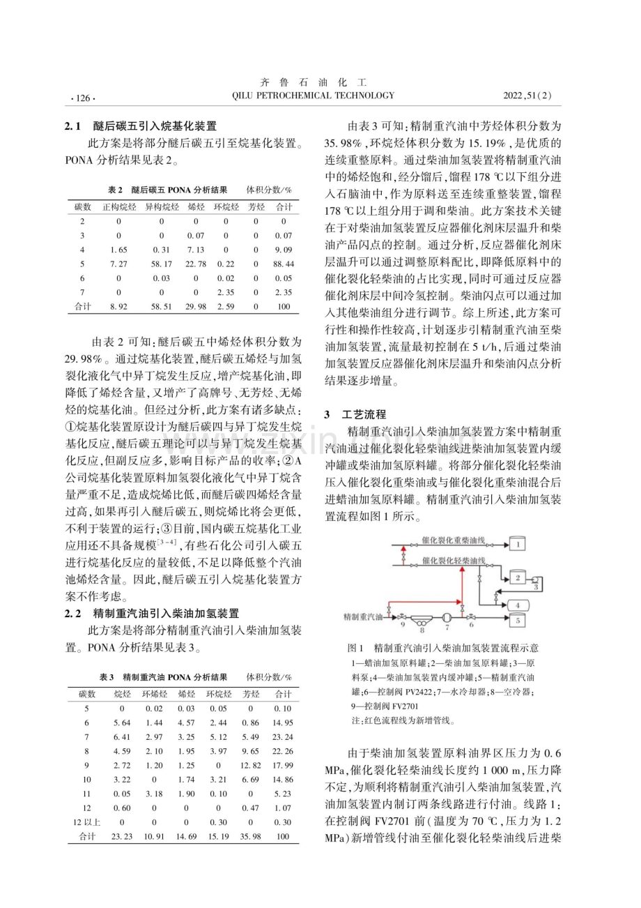 降低汽油池烯烃含量的技术措施.pdf_第2页