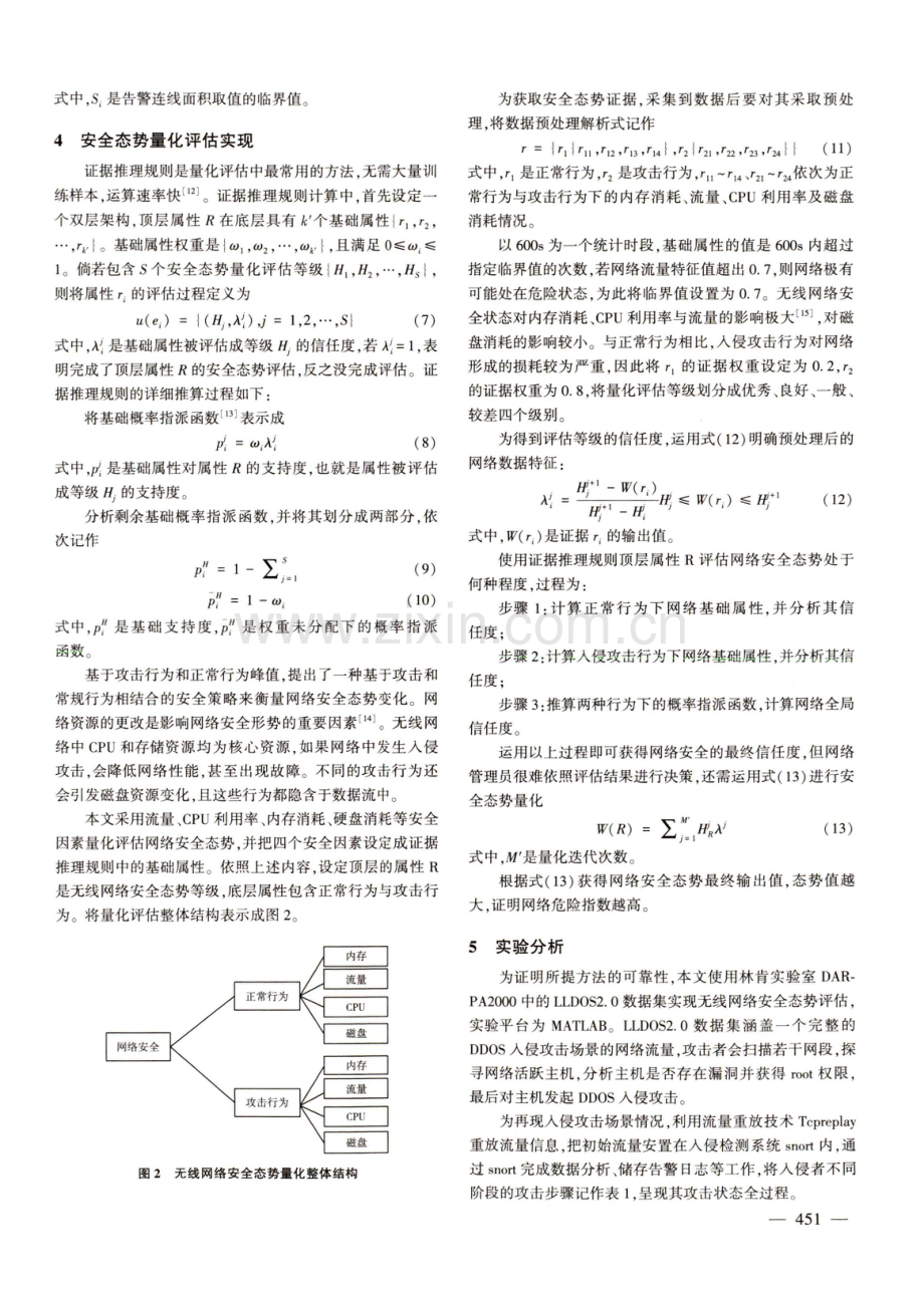 基于证据推理的无线网络安全态势量化评估.pdf_第3页