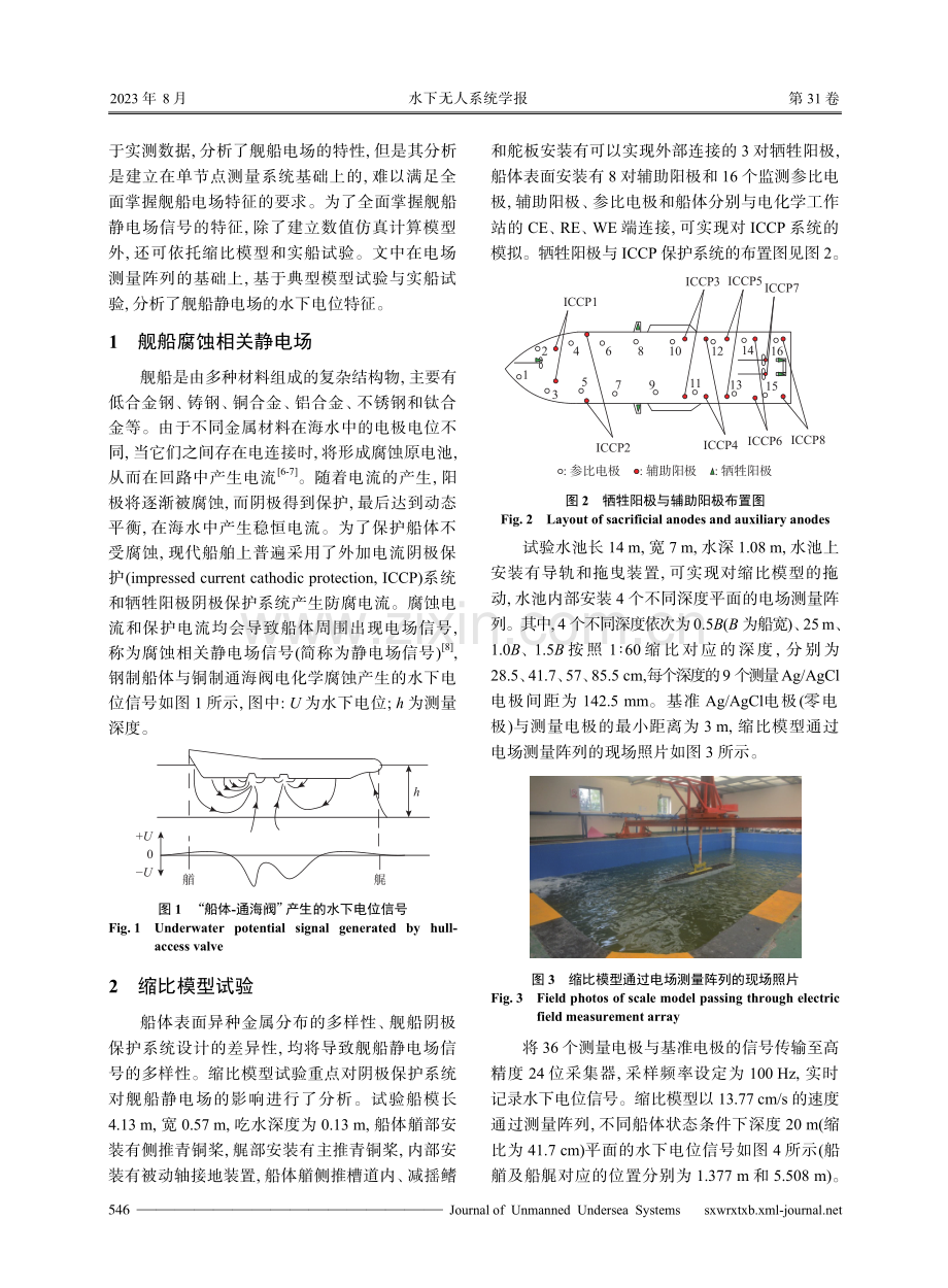 舰船腐蚀相关静态电场水下电位特征研究.pdf_第2页