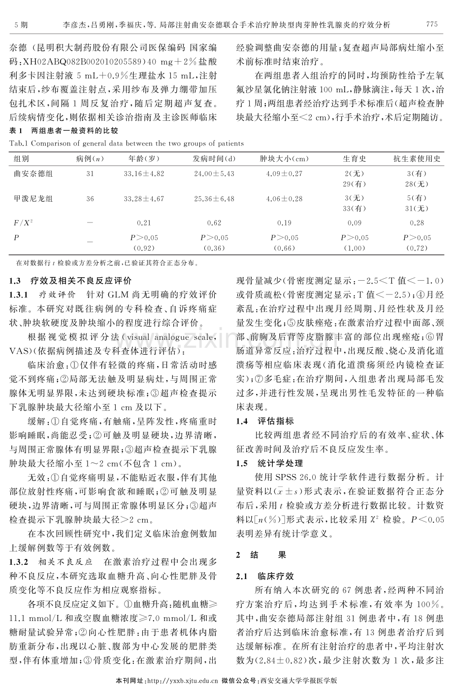 局部注射曲安奈德联合手术治疗肿块型肉芽肿性乳腺炎的疗效分析.pdf_第3页