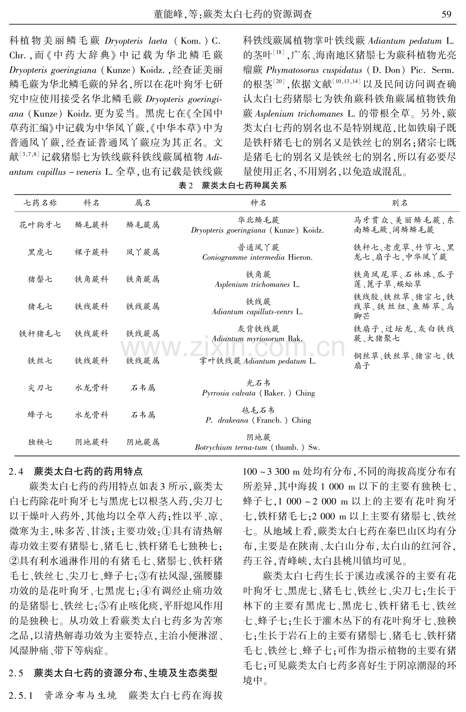 蕨类太白七药的资源调查.pdf_第3页