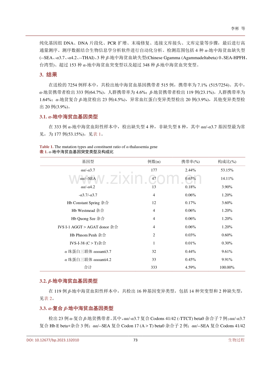 昆明市育龄人群地中海贫血基因检测结果分析.pdf_第3页