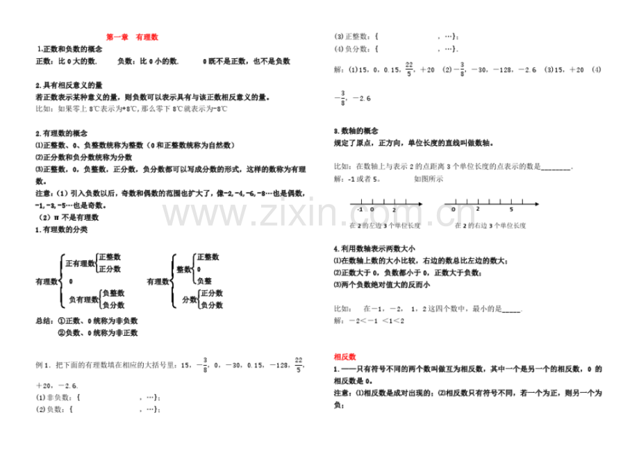 七年级数学上册知识点大全及应用.pdf.pdf_第1页