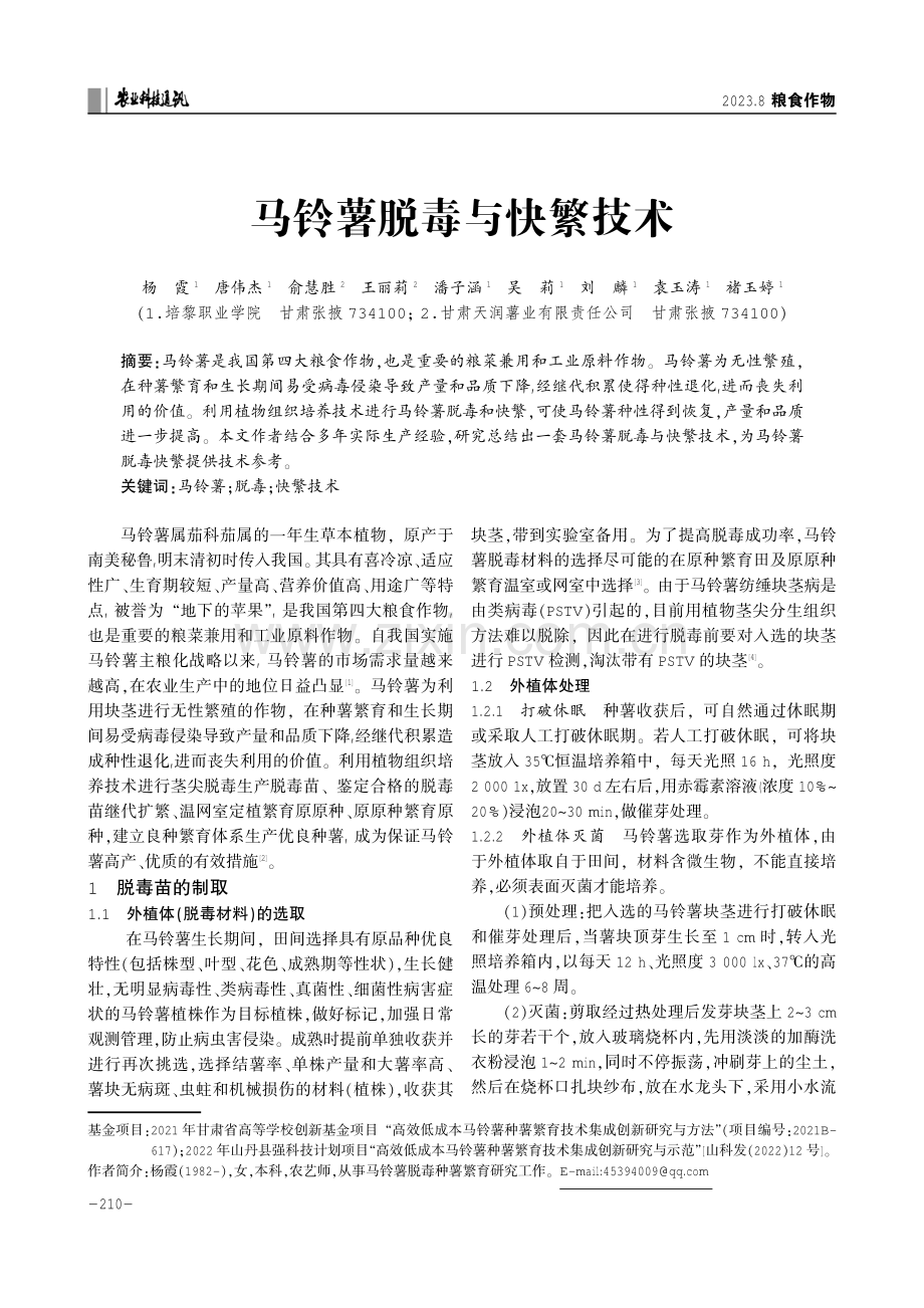 马铃薯脱毒与快繁技术.pdf_第1页