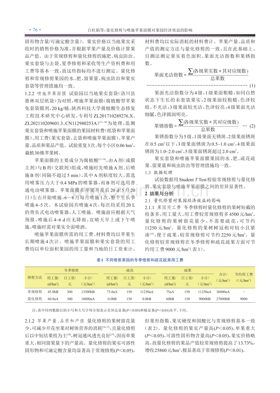 量化修剪与喷施苹果面膜对果园经济效益的影响.pdf_第3页