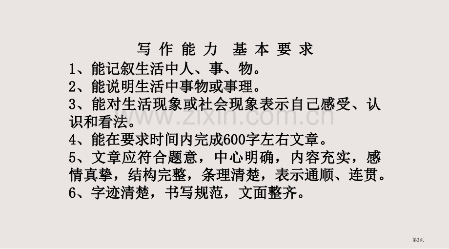 中考作文指导：审题立意选材ppt(附范文)全国公开课一等奖省赛获奖PPT课件.pptx_第2页